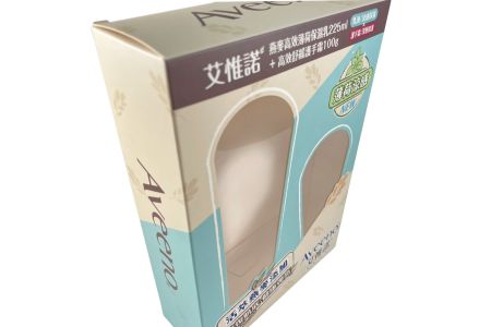 Skin Lotion Folding Cartons, Paper Boxes Die-cut Window