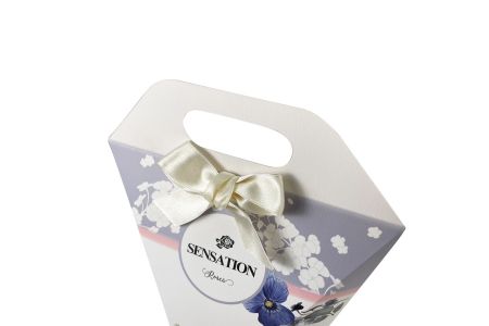 Carry Box with Handle functionality and ribbon decoration