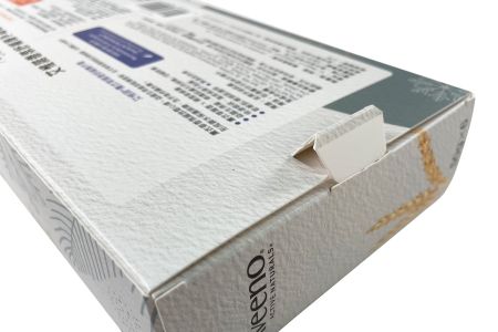 Boîte d'emballage à extrémité droite Utilisation d'un verrou de langue pour améliorer la commodité et la fermeture sécurisée