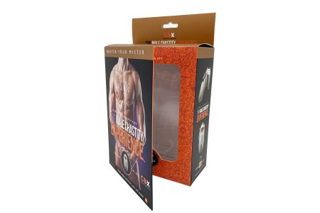 Caixa de Embalagem para Produtos Masculinos - Caixa de Embalagem para Produtos Masculinos - Característica Lateral Frontal