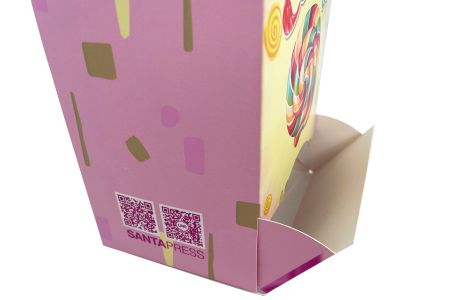 Impressão de caixa de exposição de embalagem de doces - Característica frontal