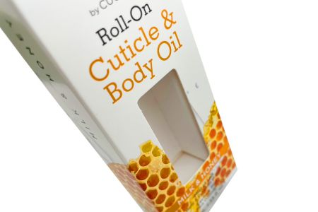 Design della finestra per scatole di imballaggio per olio per la cura della pelle