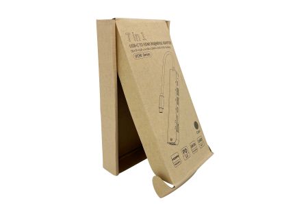 Caixas de papelão ondulado de papel kraft - Frente de caixa de papelão ondulado