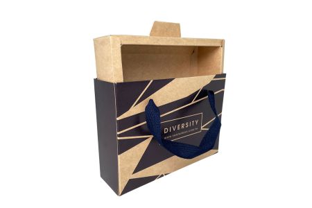 Caixa de presente para embalagem de sobremesa com alça personalizada - Caixa de presente para embalagem de sobremesa com alça personalizada