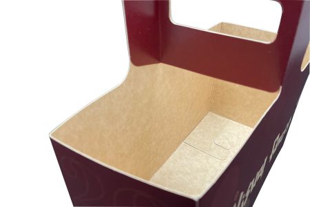 Suporte de papel Kraft personalizado para copos com alça - Características internas