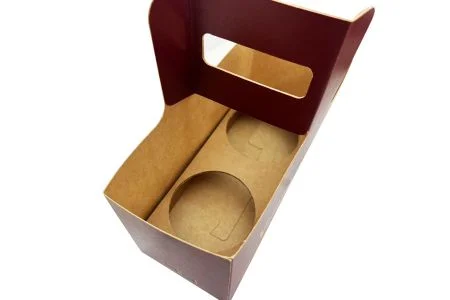 Személyre szabott Kraft papír pohártartó fogantyúval - Belső jellemzők