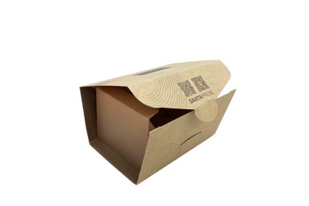Caixa de embalagem personalizada para entrega de sobremesas - Foco