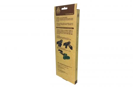 Caixas Penduradas de Papel Kraft para Embalagem de Palmilhas - Característica do Verso