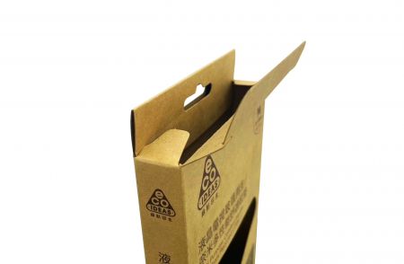 Cajas colgantes de papel kraft para envases de plantillas - Panel superior