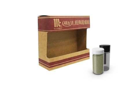 香料罐包裝牛皮紙開窗盒 - 香料罐包裝組合開窗盒