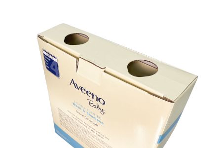 Boîtes en carton ondulé pour produits de shampooing pour bébé - Rabat supérieur