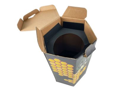 Corrugated box for honey syrup - One-Piece Inser