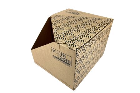 Corrugated box packaging for Bike Helmet - Front view