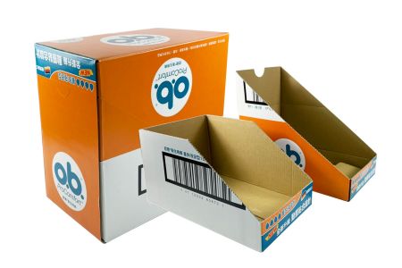 Caixa de papelão ondulado para produtos femininos - Caixa de papelão ondulado para produtos femininos - Vista frontal
