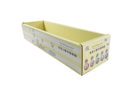 展示陳列紙盒規格尺寸訂製 - 桌上型展示盒正面照