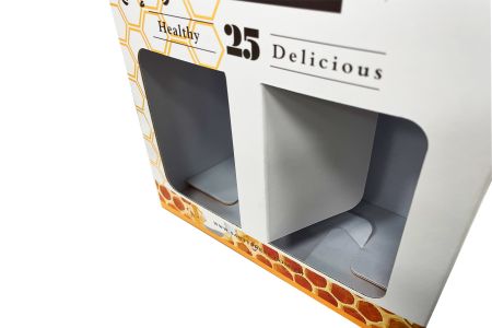 Caixa de presente ondulada personalizada para embalagem de bebidas - Janela