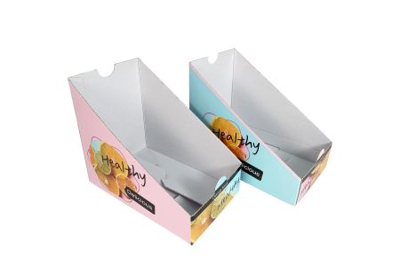 瓦楞紙盒-食品展示盒 陳列紙盒 陳列包裝盒 一盒兩用 拆開後特色