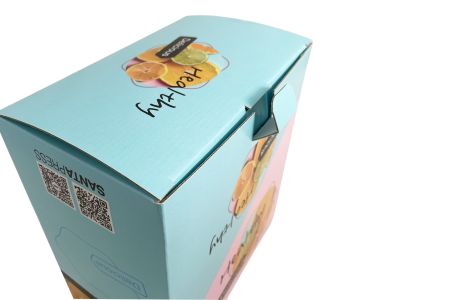 瓦楞紙盒-食品展示盒 陳列紙盒 陳列包裝盒 一盒兩用 舌扣設計