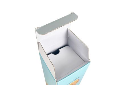 Personalização de caixa de papelão ondulado para embalagem de vinho - Painel Superior