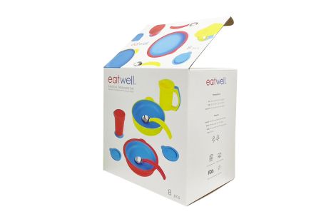 Hộp Đóng Gói Bằng Bìa Sóng Tùy Chỉnh Cho Đồ Dùng Bàn Ăn Trẻ Em