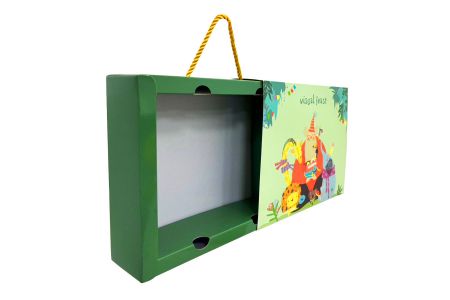 Boîte-cadeau en carton ondulé portable avec impression couleur - Boîte-cadeau en carton ondulé portable avec impression couleur