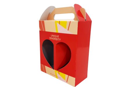 Handheld Corrugated Box with Window and Ear Handles