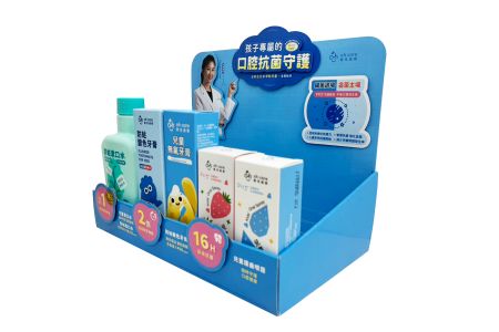 Suporte de Exibição Impresso Personalizado para Produtos de Cuidado Oral Infantil