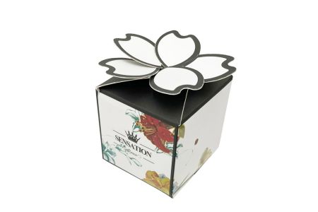 Holografische cosmetische doos met bloemblaadjes bovenkant - Overzicht