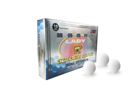 Ensemble cadeau de balles de golf - Boîtes en papier holographique - Ensemble cadeau de balles de golf - Boîtes en papier holographique - Vue avant