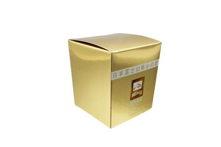 Boîte en papier métallisé doré pour lotion - Boîtes en papier métallisé doré pour lotion - Avant01
