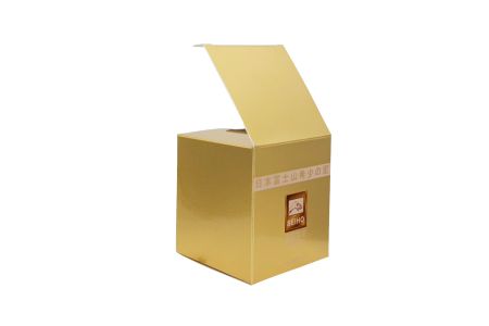 Hộp giấy bạc kim loại vàng cho lotion - Hộp giấy bạc kim loại vàng cho lotion – Mặt trước01