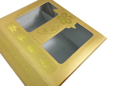金鋁箔紙－糊底包裝盒開窗效果