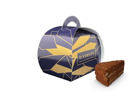 甜點蛋糕金箔紙包裝外帶盒 - 金箔糕點包裝盒 精緻糕點盒子 蛋糕包裝盒