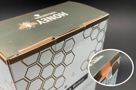 金色鋁箔盒 蜂蜜包裝盒 飲品包裝盒 精緻包裝 舌扣設計