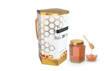 蜂蜜手提禮盒印刷包裝 - 金色鋁箔盒 飲品包裝 蜂蜜禮盒 手提彩盒 印刷包裝