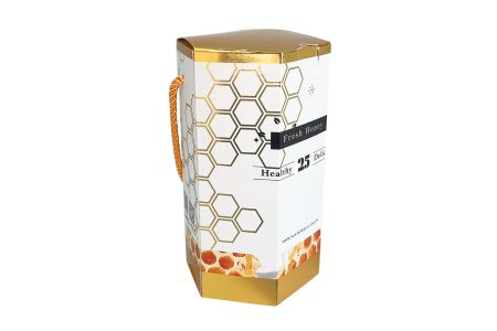 蜂蜜手提禮盒印刷包裝 - 金色鋁箔盒 飲品包裝 蜂蜜禮盒 手提彩盒 印刷包裝