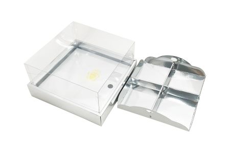 Aangepaste zilveren folie verpakkingsdozen voor taarten