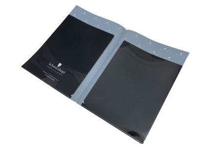 直式亮面卷宗夾彩色UV印刷 - 卷宗夾攤開