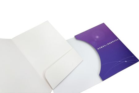 Egyedi nyomtatott papír, két zsebes mappa