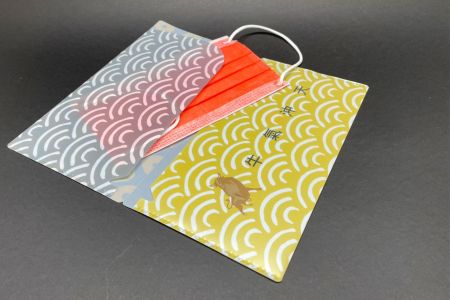 雙開式口罩收納夾左側放置口罩