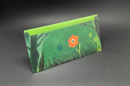 雙面單層口罩夾專業印刷 - 鈕扣式雙層口罩收納夾正面照