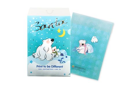 LU型雙用燙銀資料夾客製 - LU型夾正面