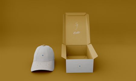Caja de color personalizado para el embalaje de gorras deportivas.