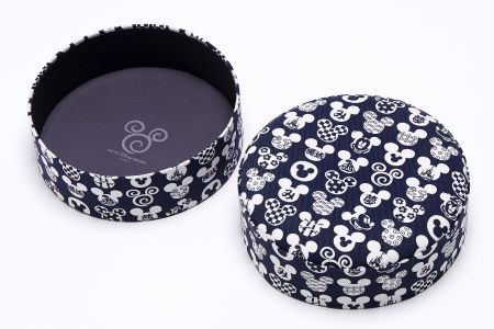 Round Shaped Rigid Box Packaging - Bespoke Round Fabric Box