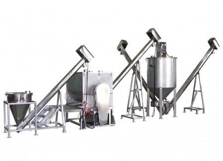 Système de mélange et de transport de grains avec emballage - Système de mélange et de transport de grains avec emballage