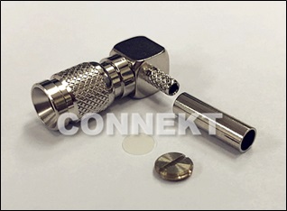 Разъем типа 1.0/2.3 с обжатием, прямой угол - Разъем типа 1.0/2.3 с обжатием, прямой угол