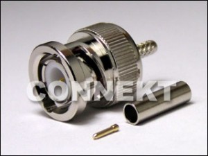 Conector BNC Tipo Crimp (Pino Dentro do Pino) - Conector BNC Tipo Crimp (Pino Dentro do Pino)