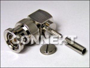 BNC Plug Type à sertir, angle droit