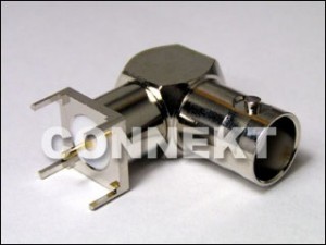 Connecteur Jack BNC pour montage sur PCB, angle droit