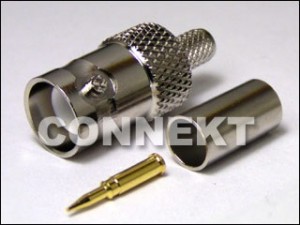 Conector BNC Jack RP Tipo Crimp - Conector BNC Jack RP Tipo Crimp